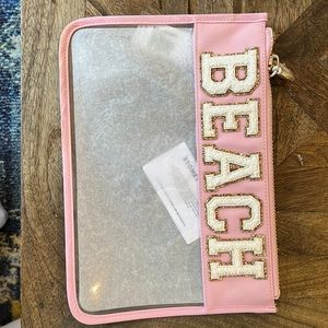 Stoney Clover Lane “Beach” clear flat pouch